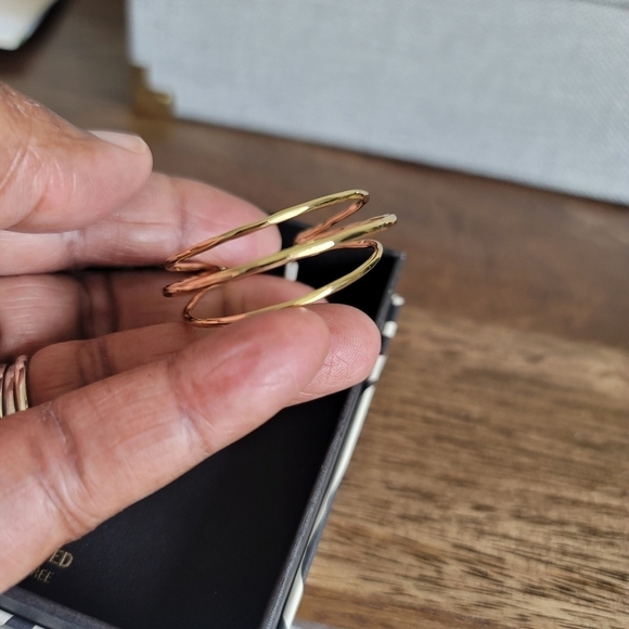 House of Harlow 1960 18K Gold Plated Triple Hoop Earrings - Picture 2 of 6